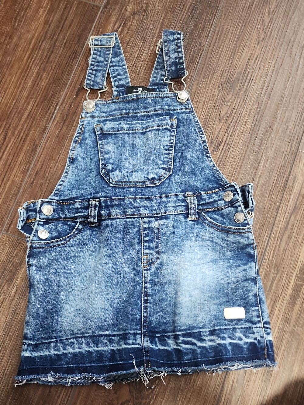 Blue Denim Girls Jean Overall Skirt